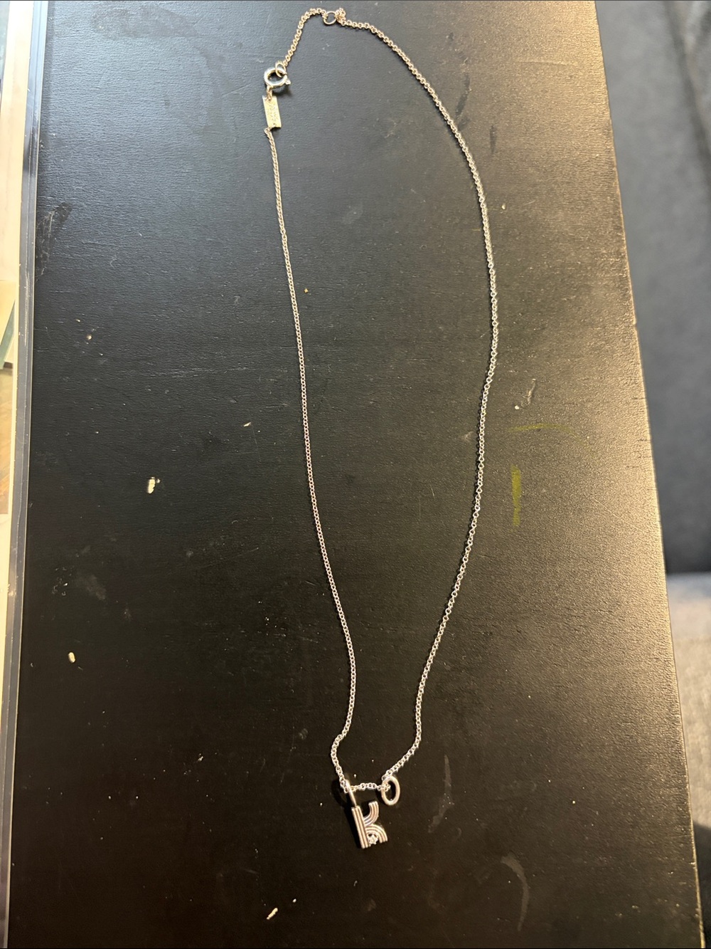 Adina Reyter Sterling Initial 'K' Pendant Necklace in Silver